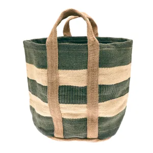 Jute Storage Basket Slate Blue Natural 60x43cm