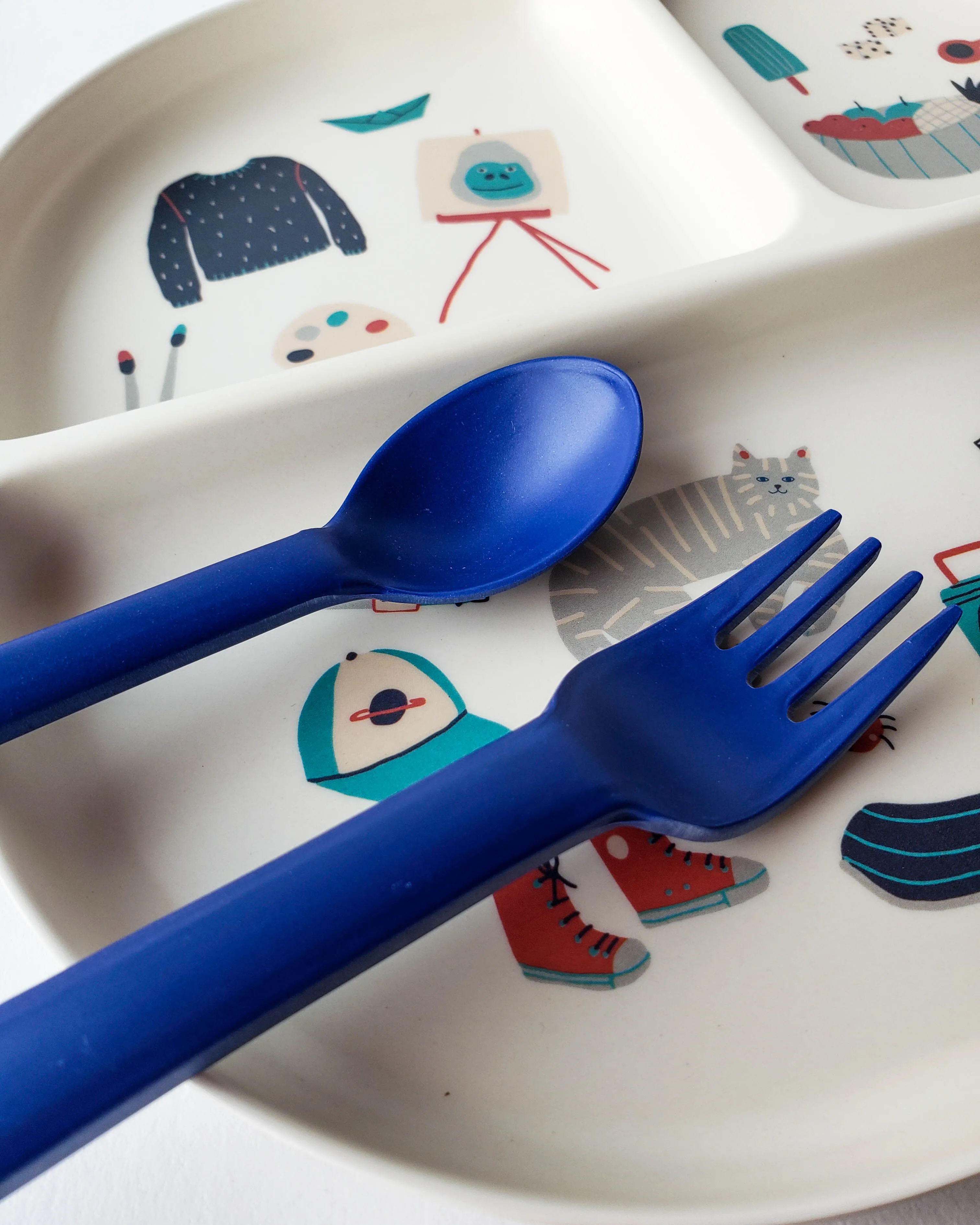 Kids Dinner Set, Royal Blue — Ekobo