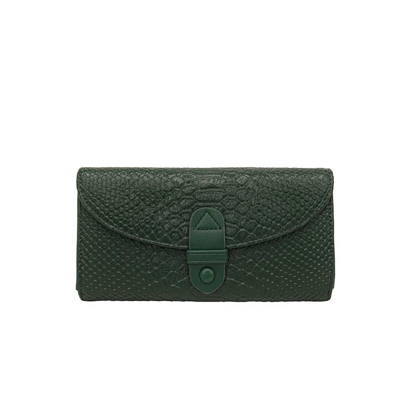 Long Women's Wallet Bag 2023 New Urban Simple Crocodile Pattern Simple Change Bank Card Wallet Wholesale