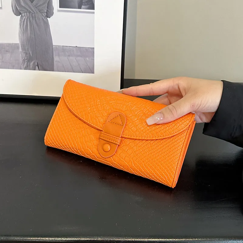 Long Women's Wallet Bag 2023 New Urban Simple Crocodile Pattern Simple Change Bank Card Wallet Wholesale