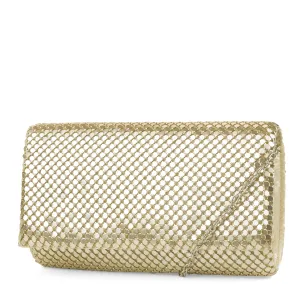 Metal Mesh Roll Evening Clutch