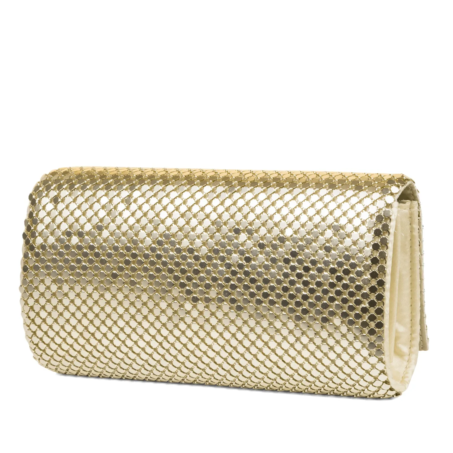 Metal Mesh Roll Evening Clutch