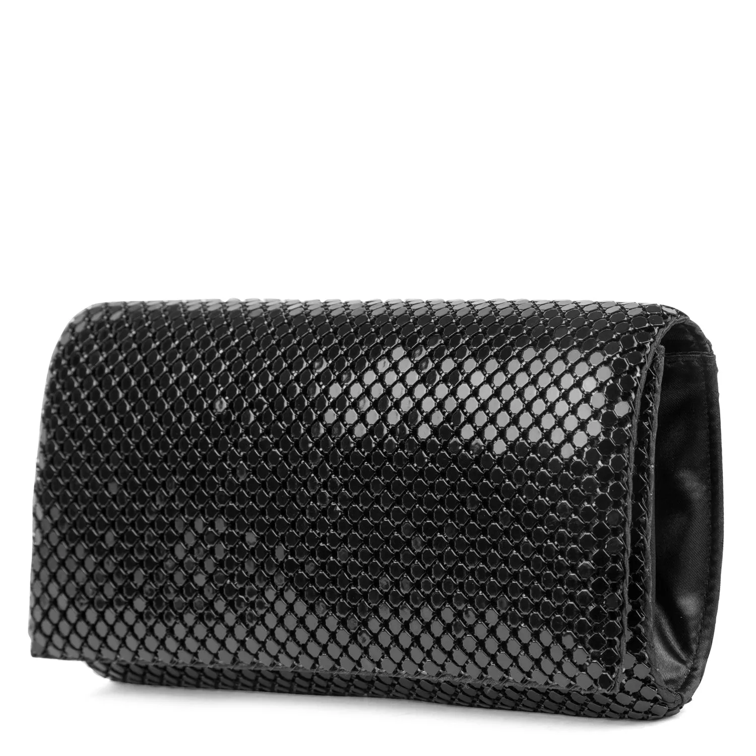 Metal Mesh Roll Evening Clutch