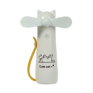 Mini Fan Halter Water Spray Creative Cute Rope Holding Student Portable Handheld USB Fan