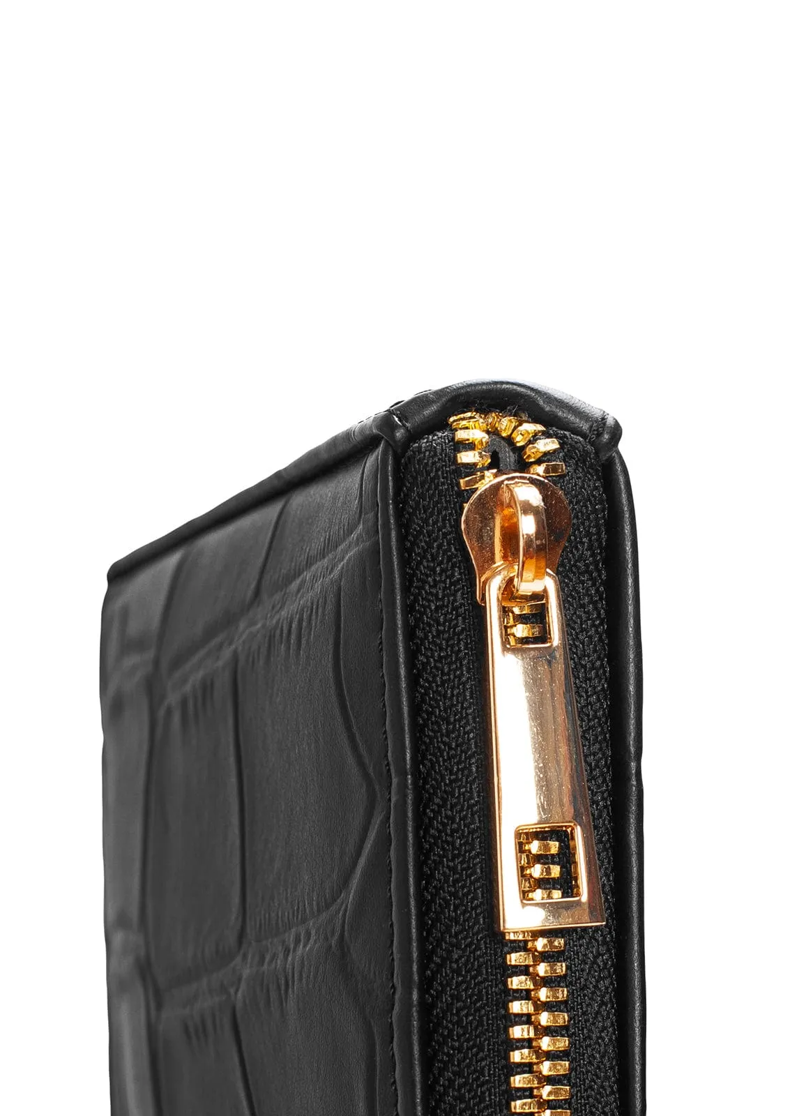 Multi Vegan Corn Leather Wallet | Black Crocodile