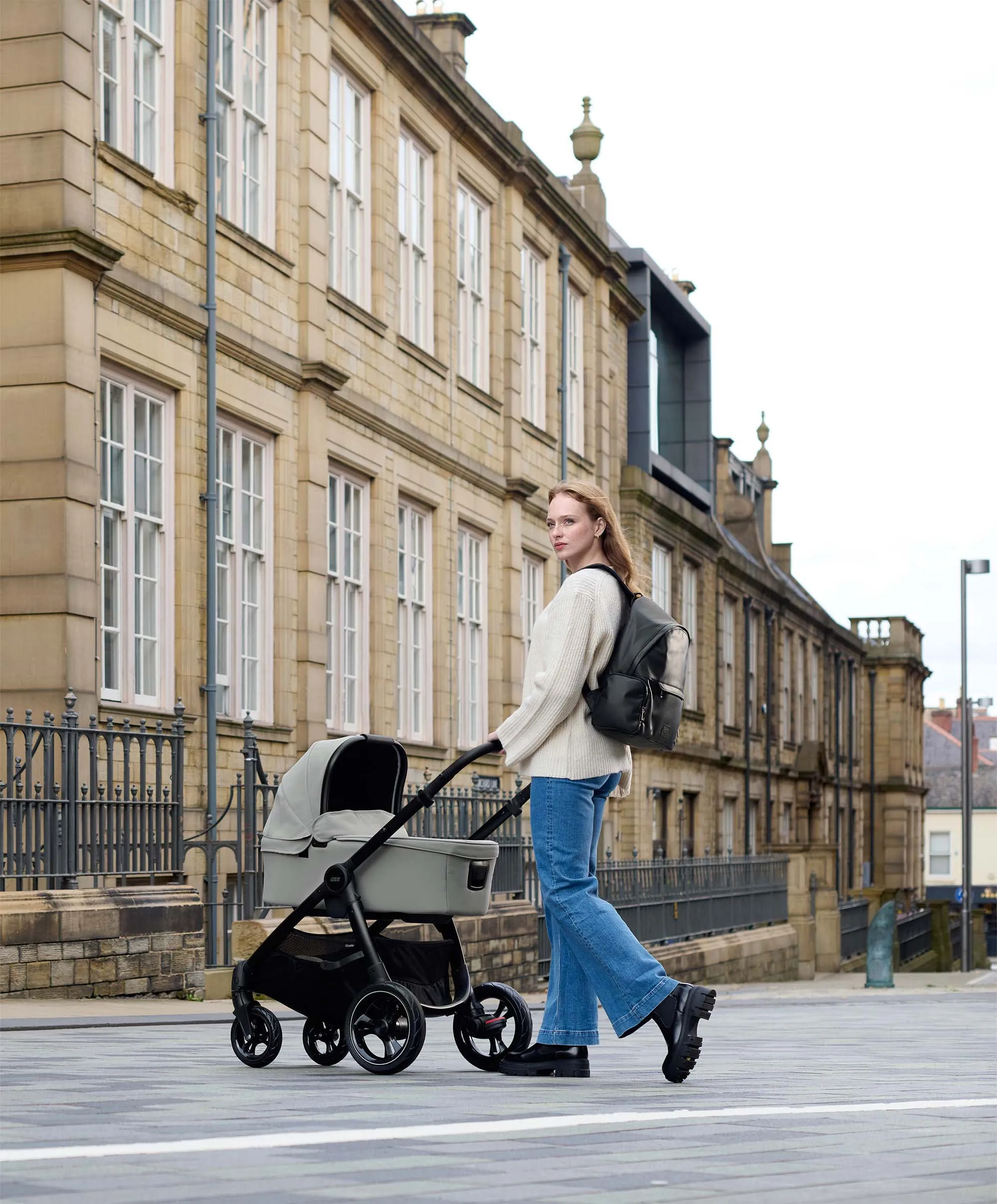 Ocarro Pushchair Complete Bundle with Cybex Cloud T Car Seat & Base (8 Pieces) - Flint Grey