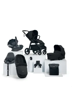 Ocarro Pushchair Complete Bundle with Cybex Cloud T Car Seat & Base (8 Pieces) - Jet