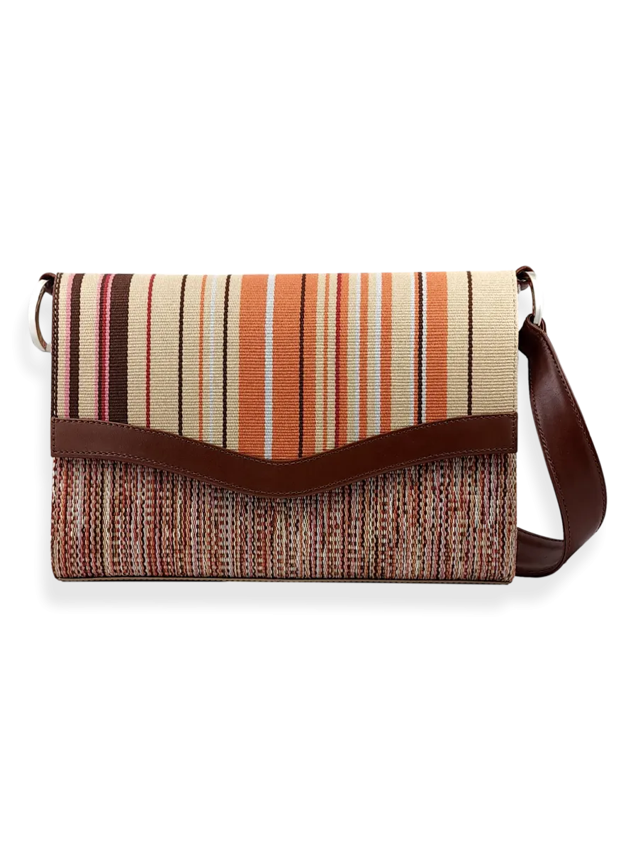 Onda Shoulder Handbag Beige Brown Orange 11