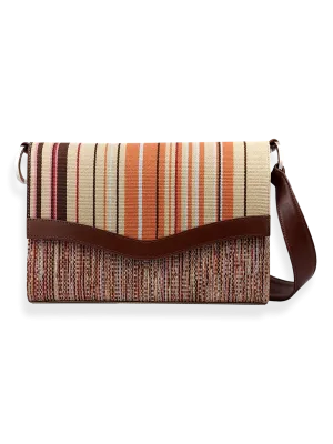 Onda Shoulder Handbag Beige Brown Orange 11