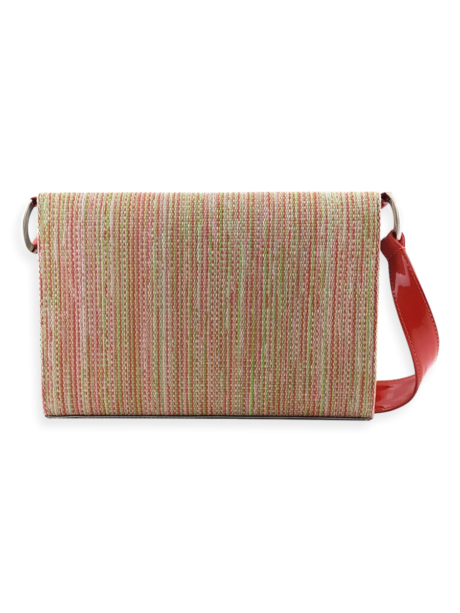 Onda Shoulder Handbag Taupe Green Red 09