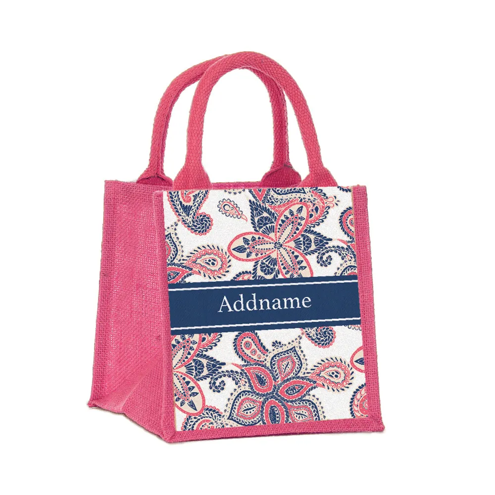 Paisley Batik Jute Tote Bag