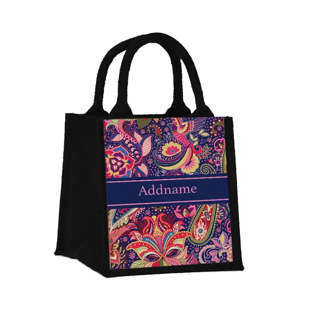 Paisley Batik Purple Tote Bag