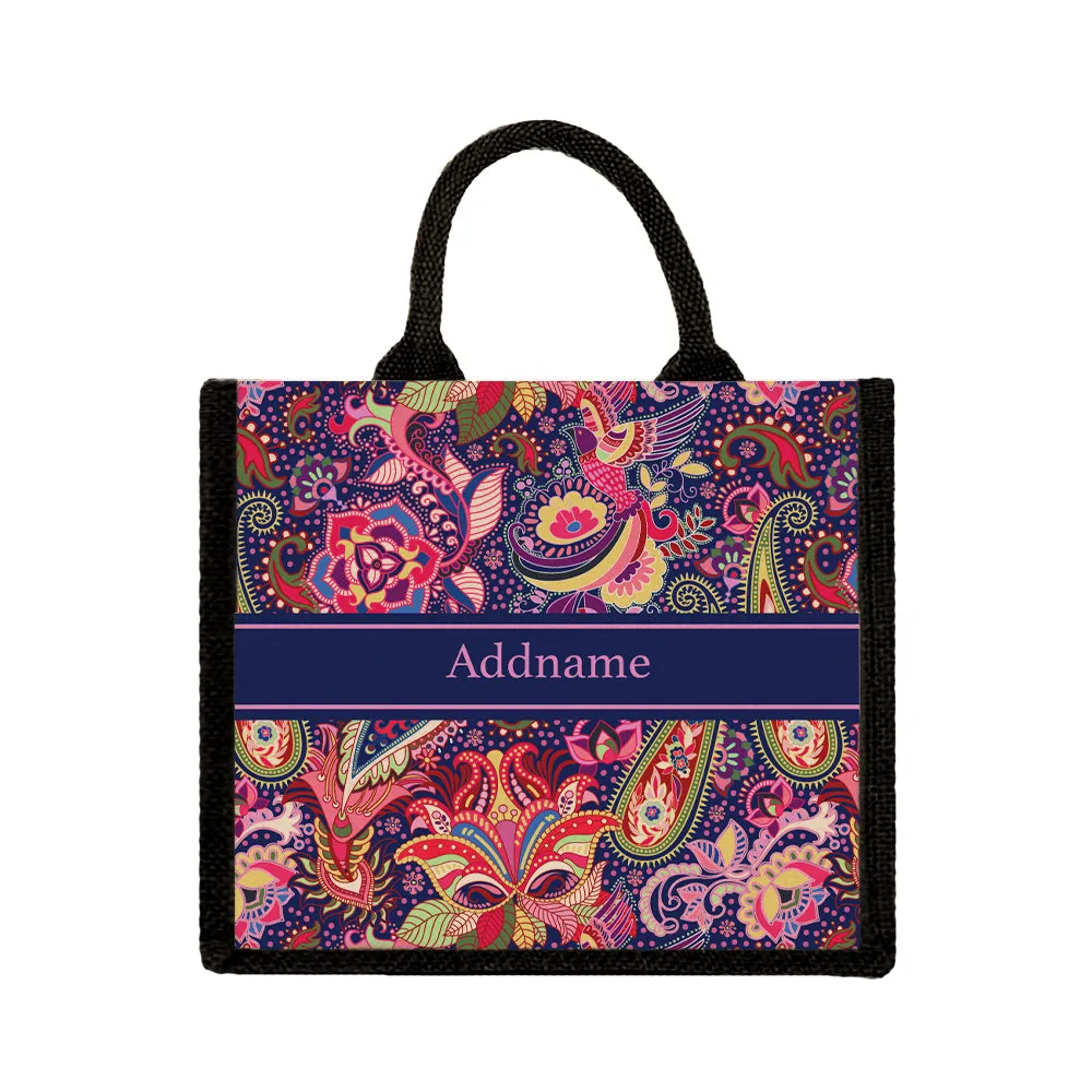 Paisley Batik Purple Tote Bag