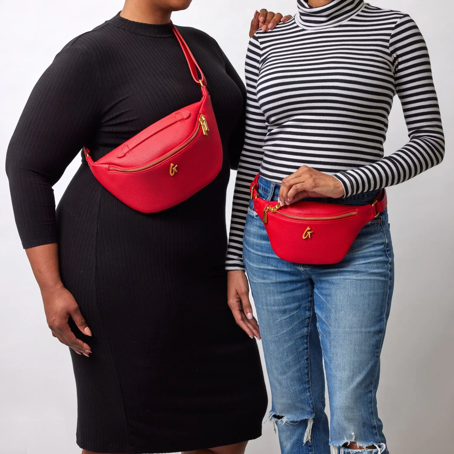 PEBBLE FANNY PACK RED