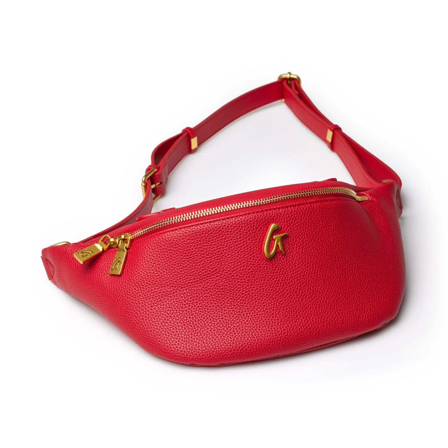 PEBBLE FANNY PACK RED