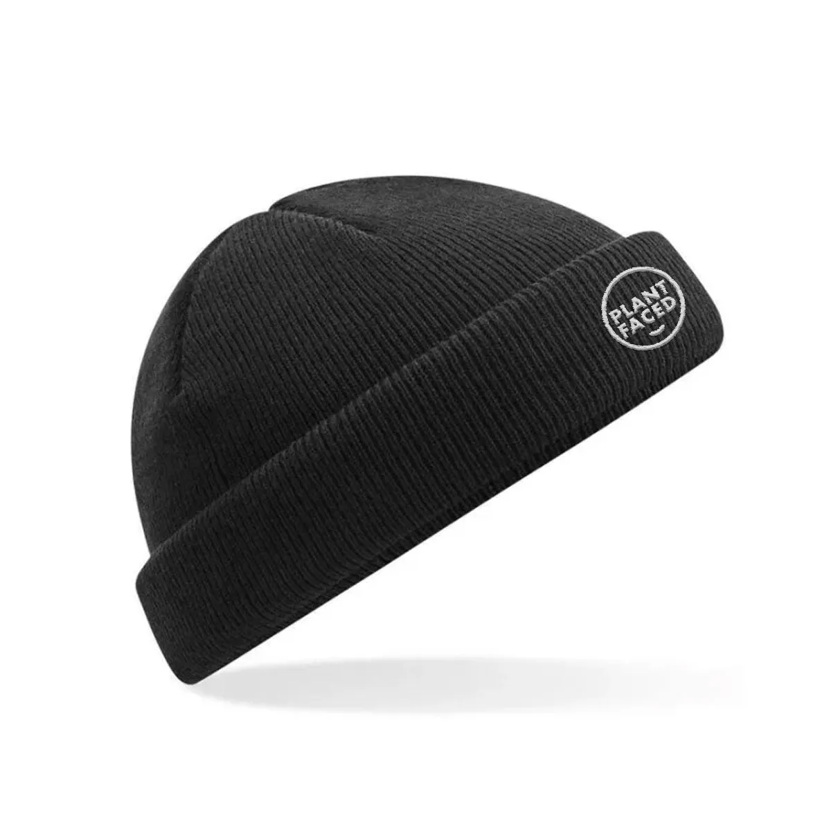 Plant Faced RECYCLED Mini Fisherman Beanie - Black