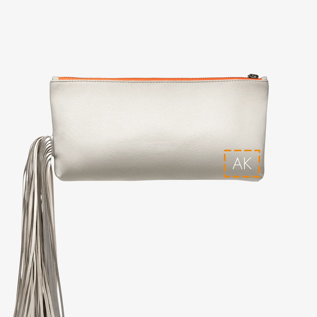 Ponytail Clutch "Wellington Blond" with silver print