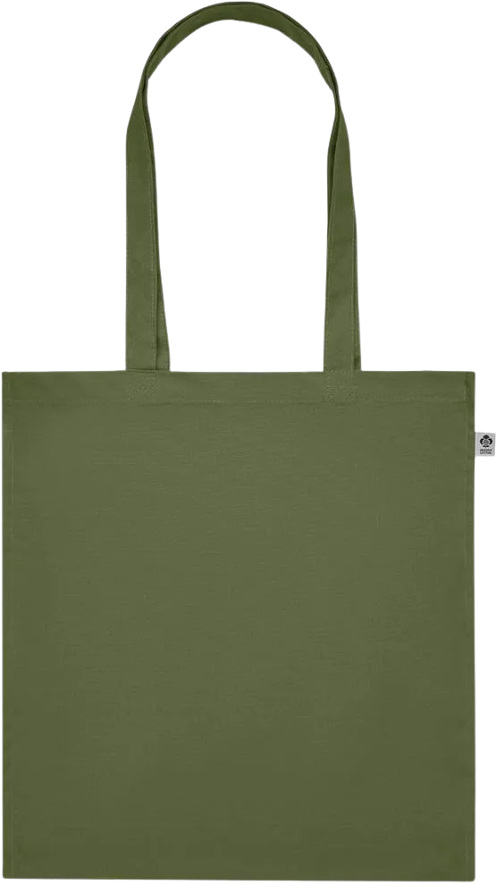 Premium colored organic cotton tote bag