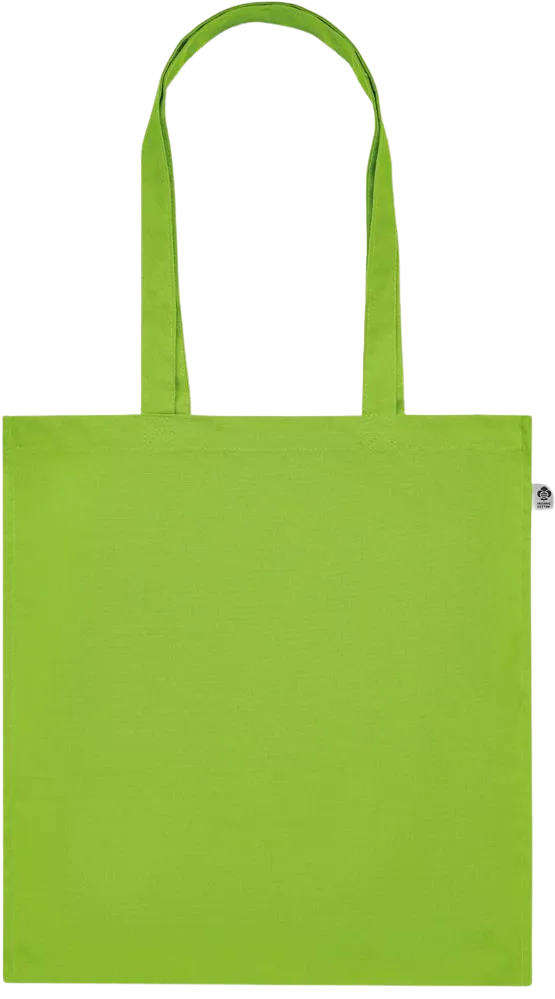 Premium colored organic cotton tote bag