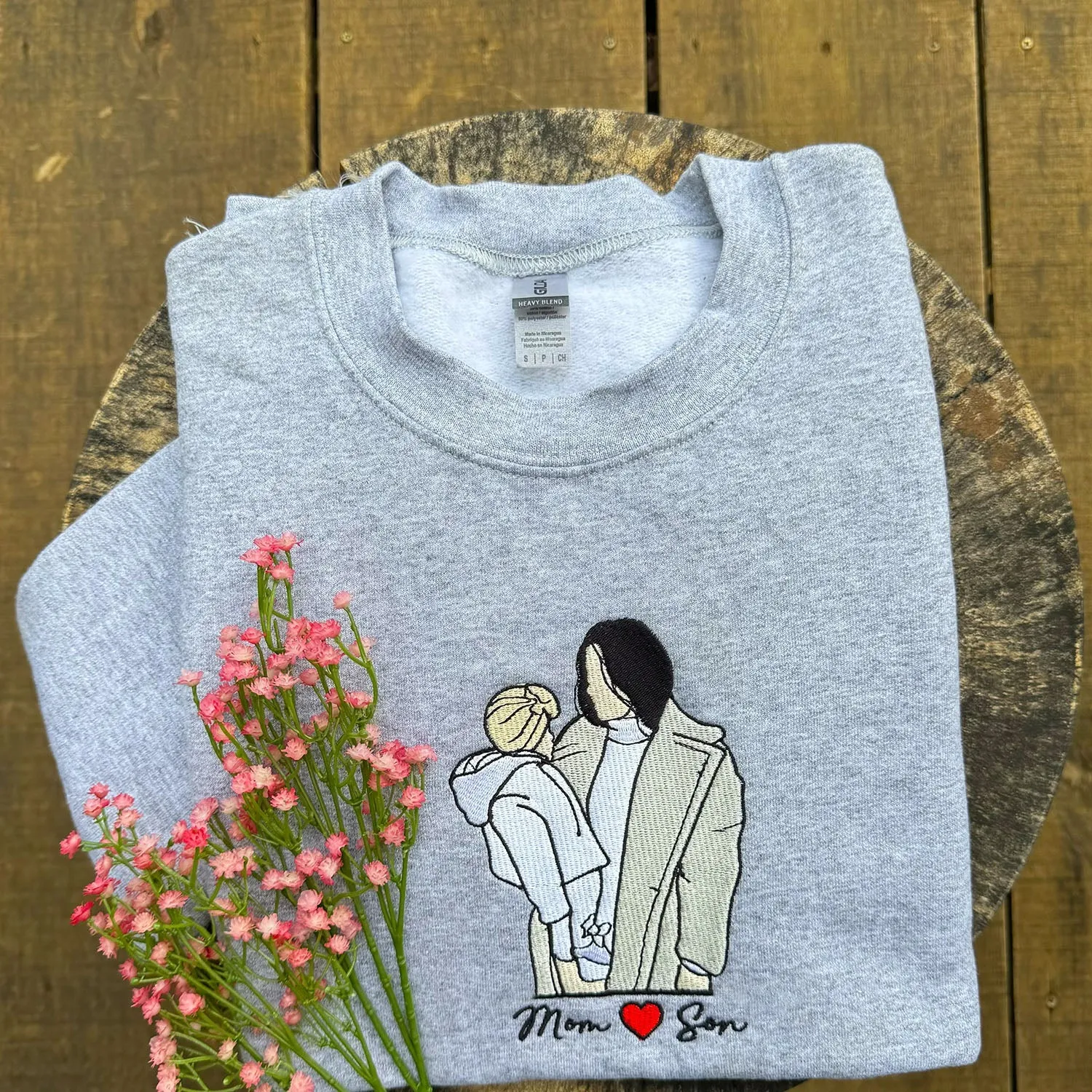 Proud Mama Twin Pack: Embroidered Sweatshirt & Tote Bag