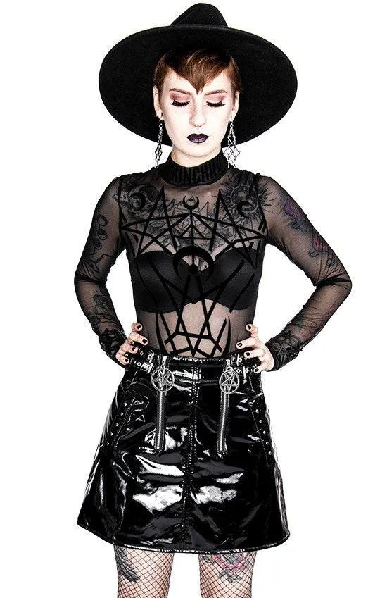 Restyle - Double Vinyl Pentagram Skirt