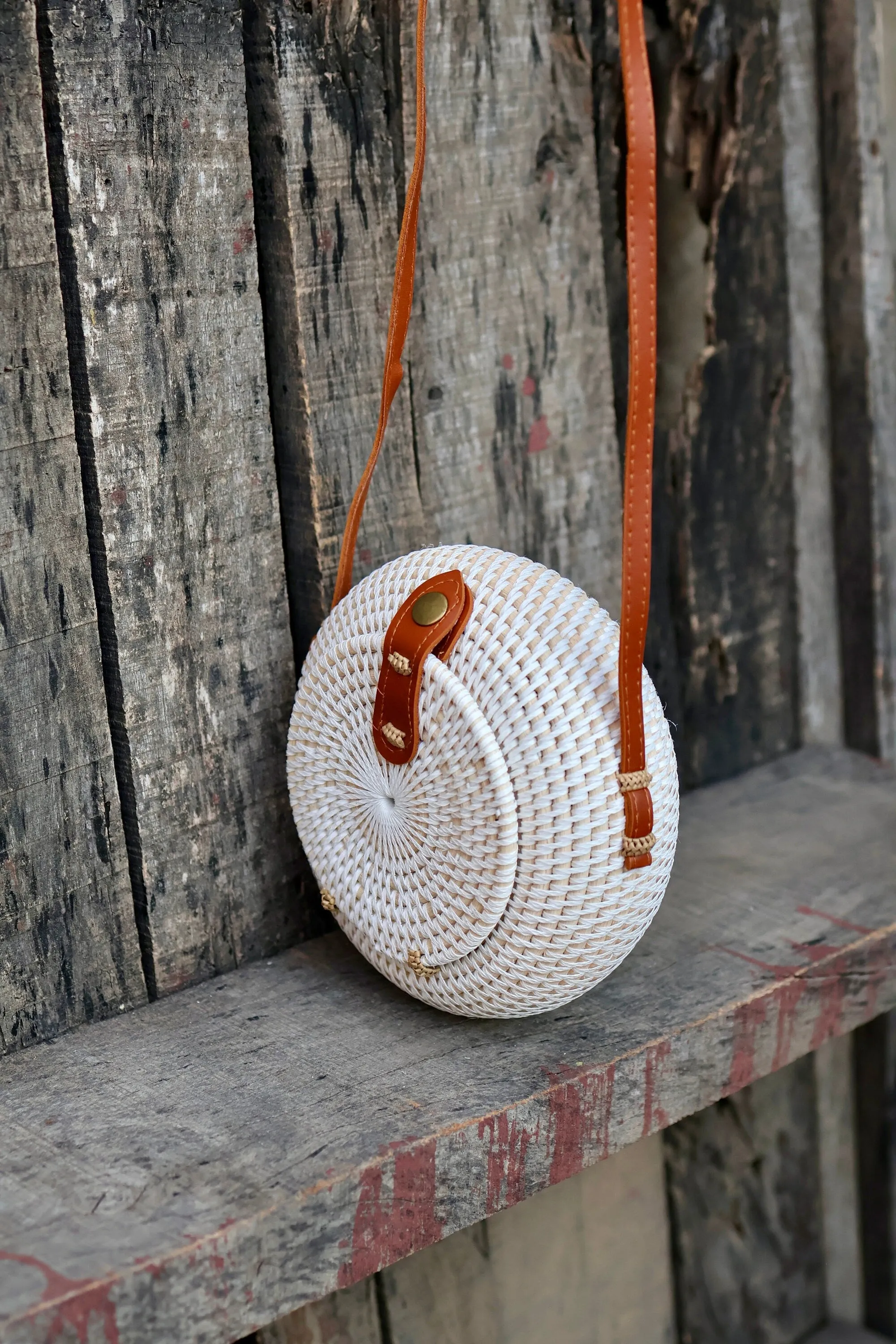 Round Rattan Bags, Bali Bag, Woven Crossbody Purse, Braided Straw Bag, Bali Sling Bags, Bohemian Rattan Bags, Gift for her