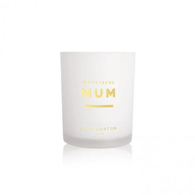 Sentiment Wonderful Mum White Orchid And Soft Cotton Candle KLC158