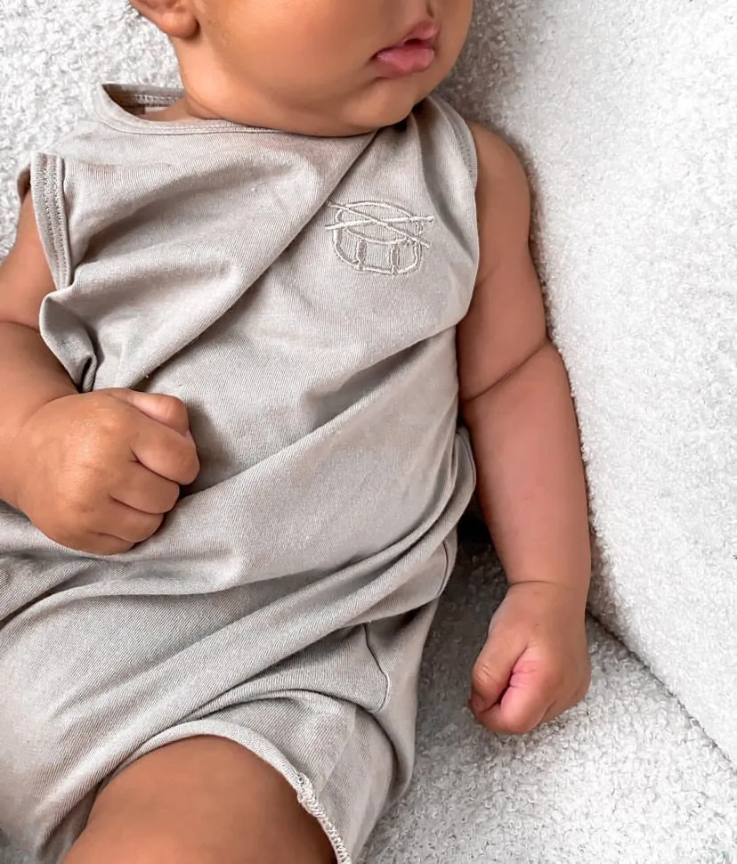 Soldier   Stone Romper: Pewter