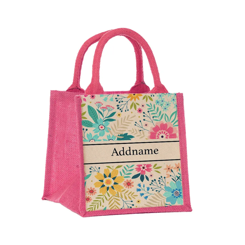 Spring Garden Jute Tote Bag