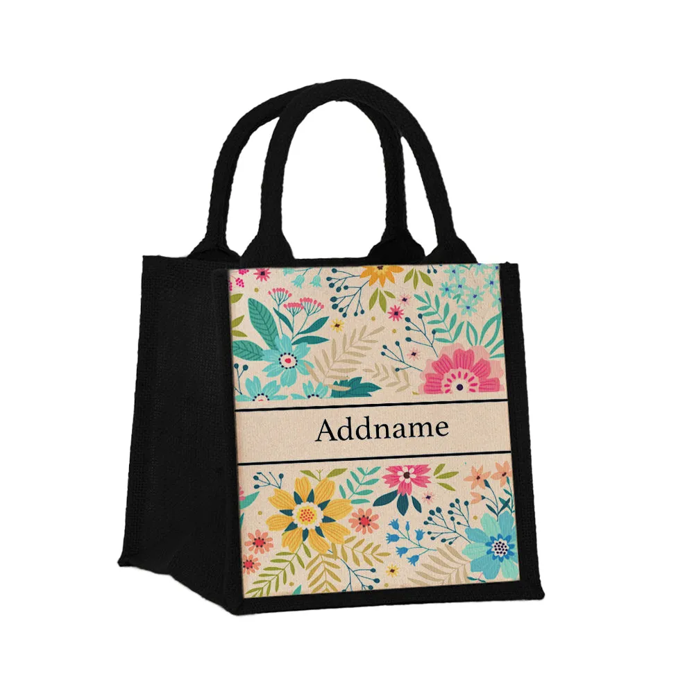 Spring Garden Jute Tote Bag