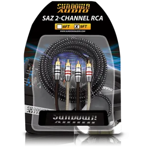 Sundown Audio SAZ2-12FT SAZ 2-Channel RCA Interconnects