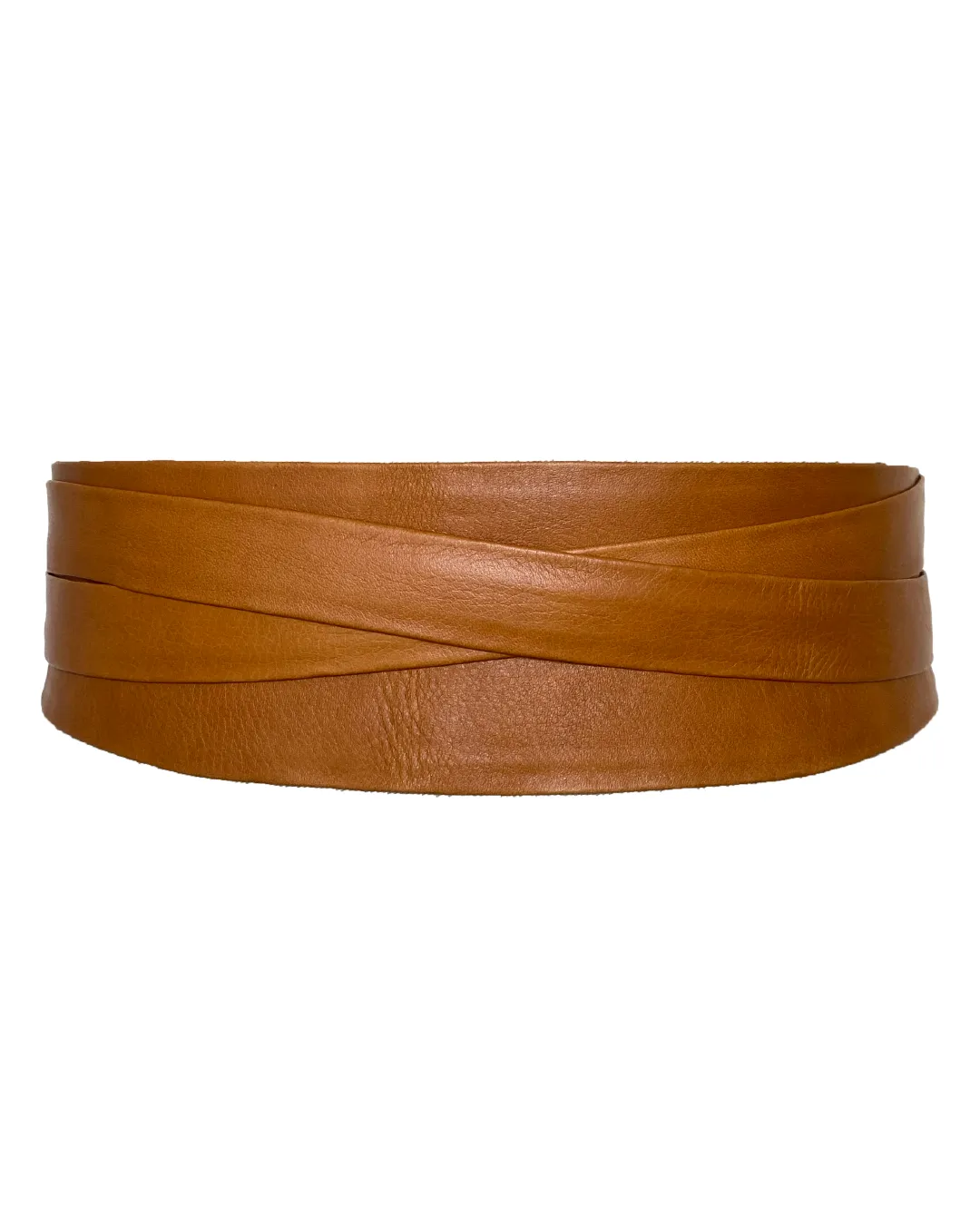 Wrap Leather Belt - Cognac