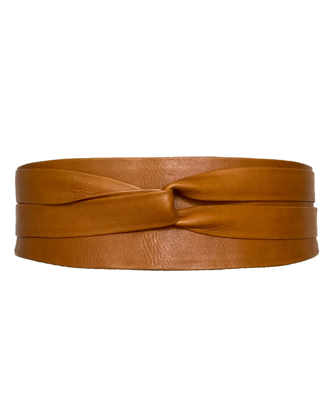 Wrap Leather Belt - Cognac