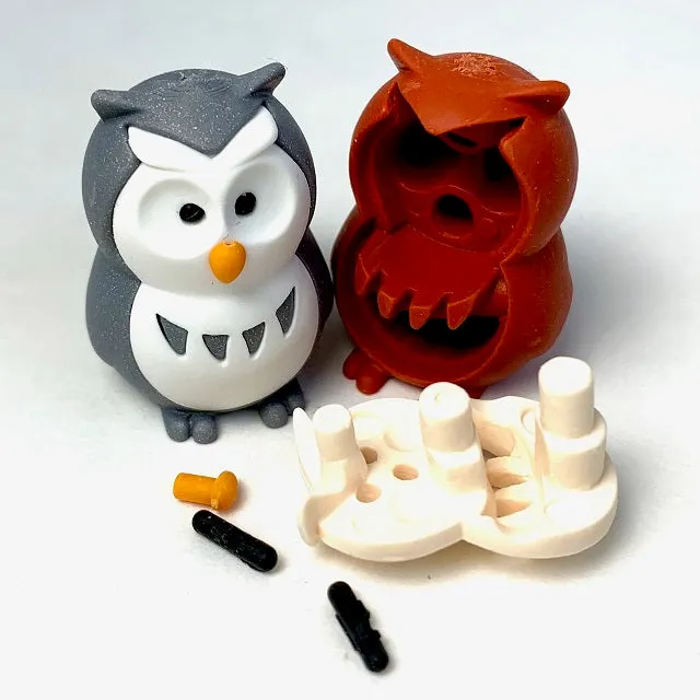 X 380061 IWAKO OWL ERASERS-6 COLORS-DISCONTINUED