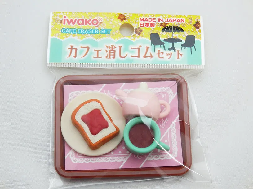 X 38363 IWAKO COFFEE SHOP ERASER TRIPLE PACK-DISCONTINUED